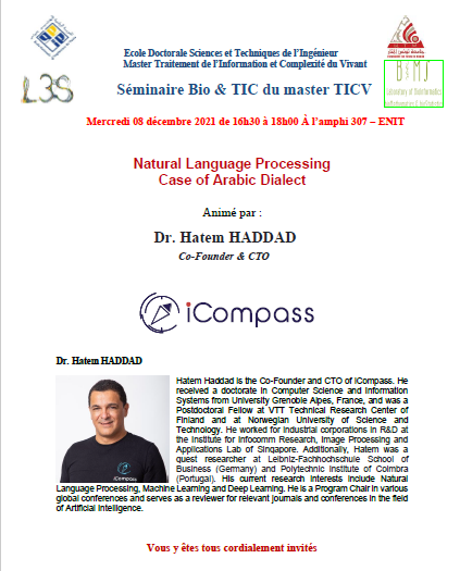 Séminaire: Natural Language Processing – Case of Arabic Dialect