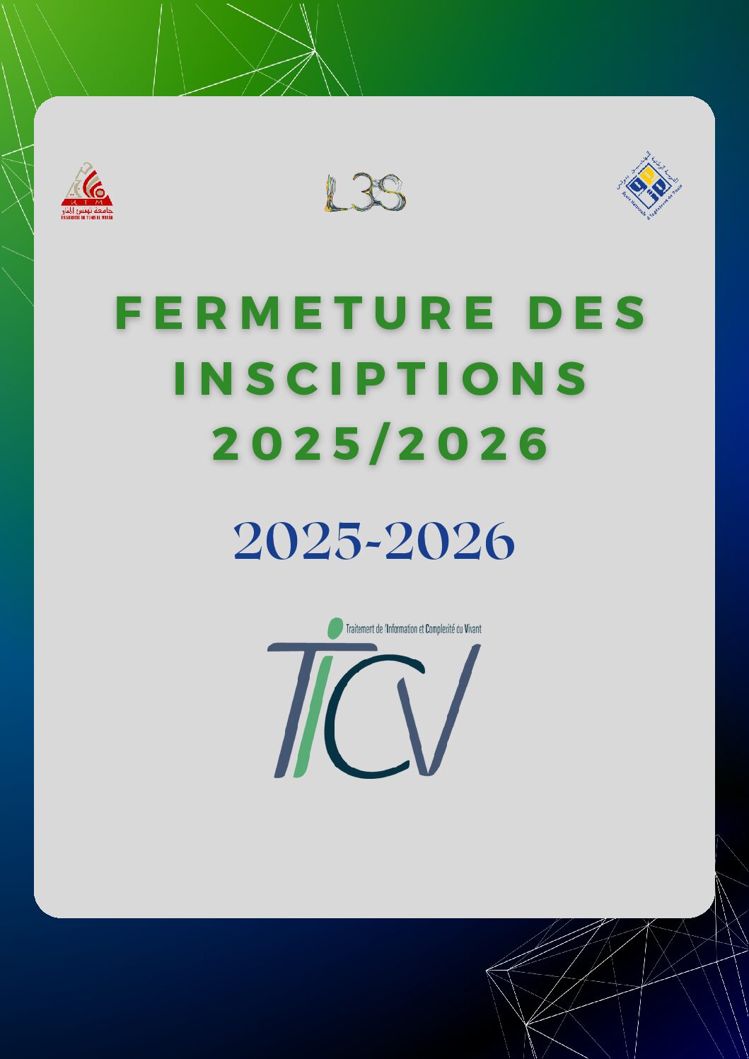 Fermeture des inscriptions 2025/2026